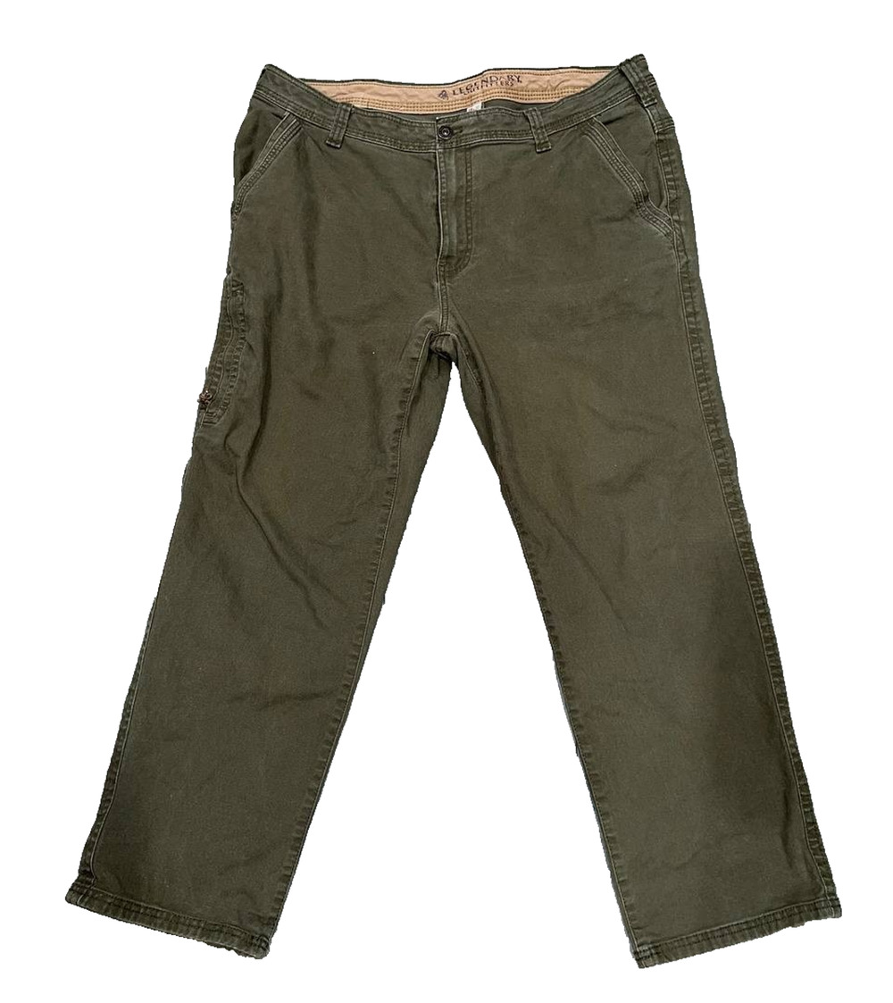 LEGENDARY OUTFITTERS MENS work ARMY GREEN DENIM JEANS 38x30 A004123